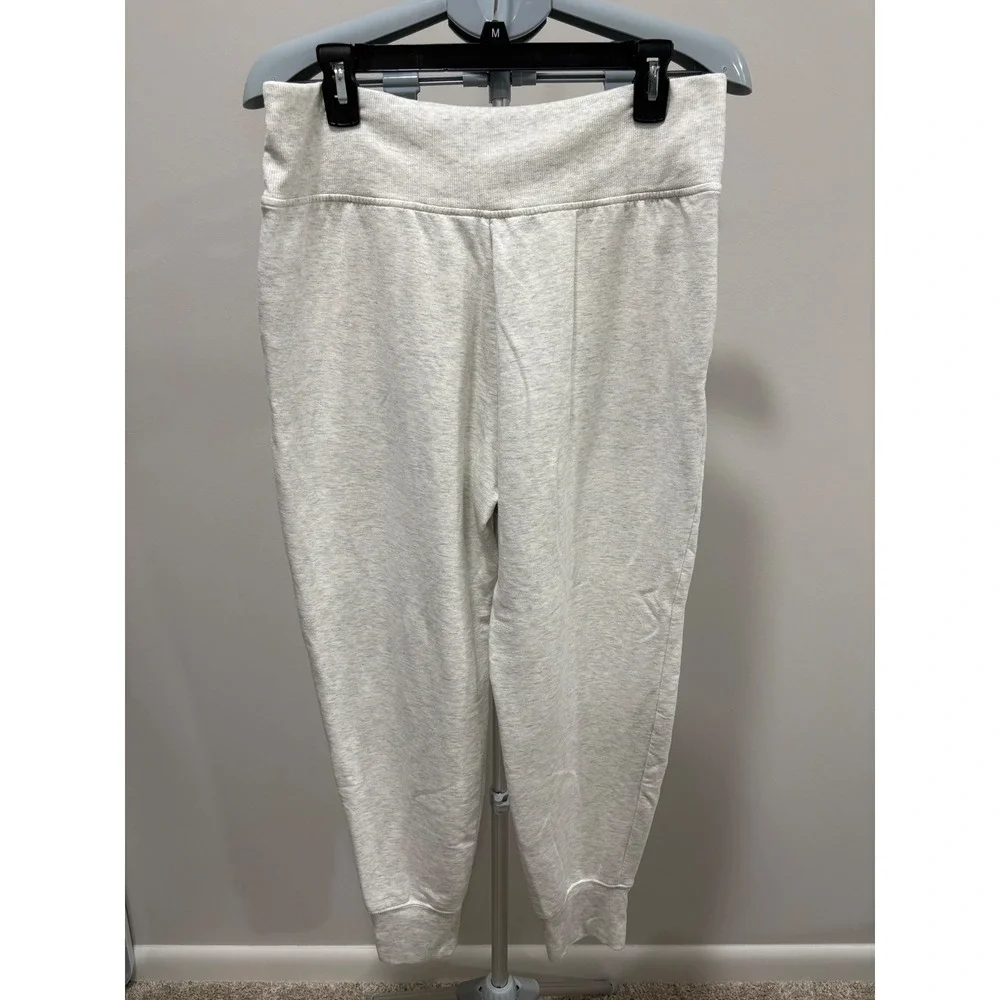 Athleta Coaster Luxe Jogger Light Heather Grey Size Large Soft Stretch Cozy 28" - Picture 3 of 9